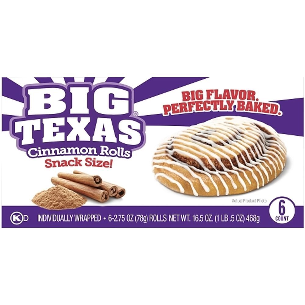 Big Texas Cinnamon Roll, 2.75 Ounce -- 6 Per Case