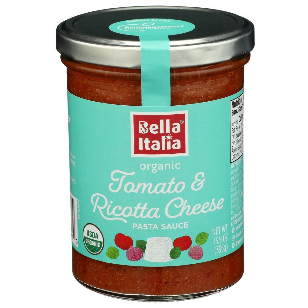 Bella Italia Organic Tomato And Ricotta Cheese Pasta Sauce, 13.9 Fluid Ounce -- 6 Per Case
