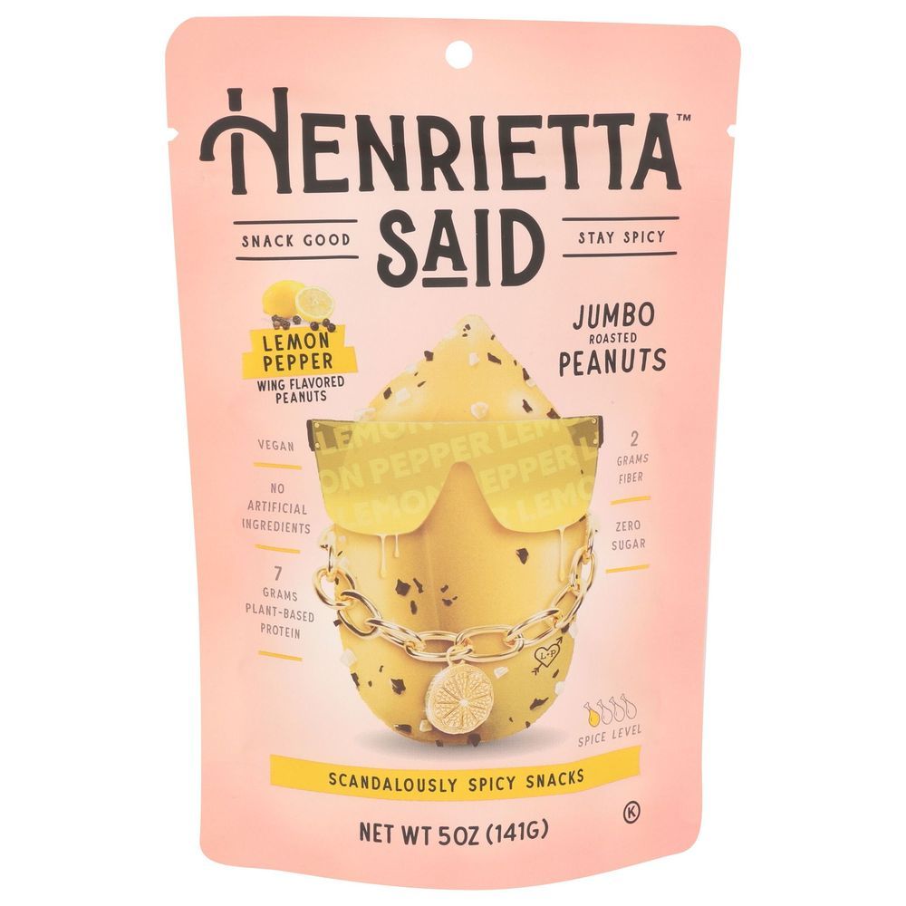 Henrietta Said Jumbo Roasted Peanuts With Lemon Pepper Seasoning, 5 Ounce -- 12 Per Case