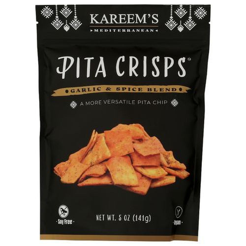 Kareems Mediterranean Garlic And Spice Blend Pita Crisps, 5 Ounce -- 12 Per Case