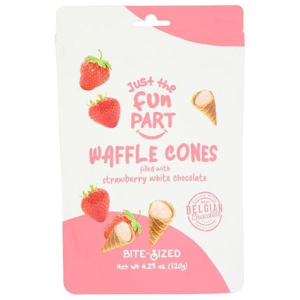 Just The Fun Part Waffle Cone Filled With Strawberry And White Chocolate, 4.23 Ounce -- 6 Per Case