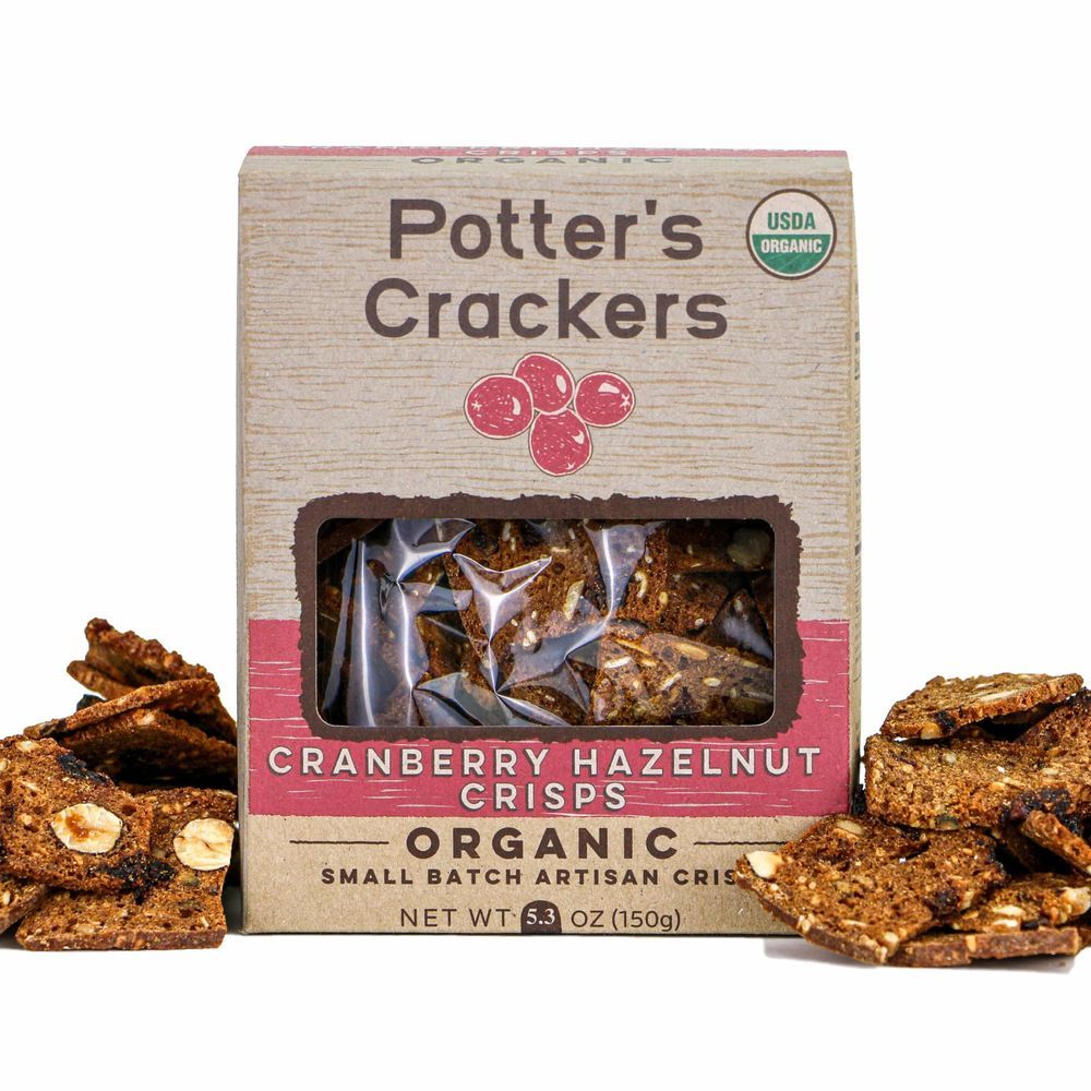 Potters Organic Cranberry Hazelnut Crisps, 5.3 Ounce -- 12 Per Case