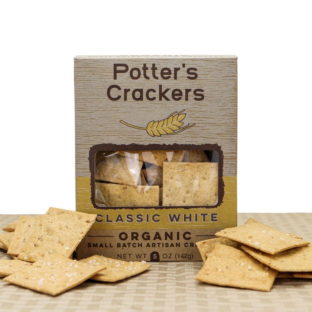 Potters Organic Classic White Oyster Crackers, 8 Ounce -- 12 Per Case