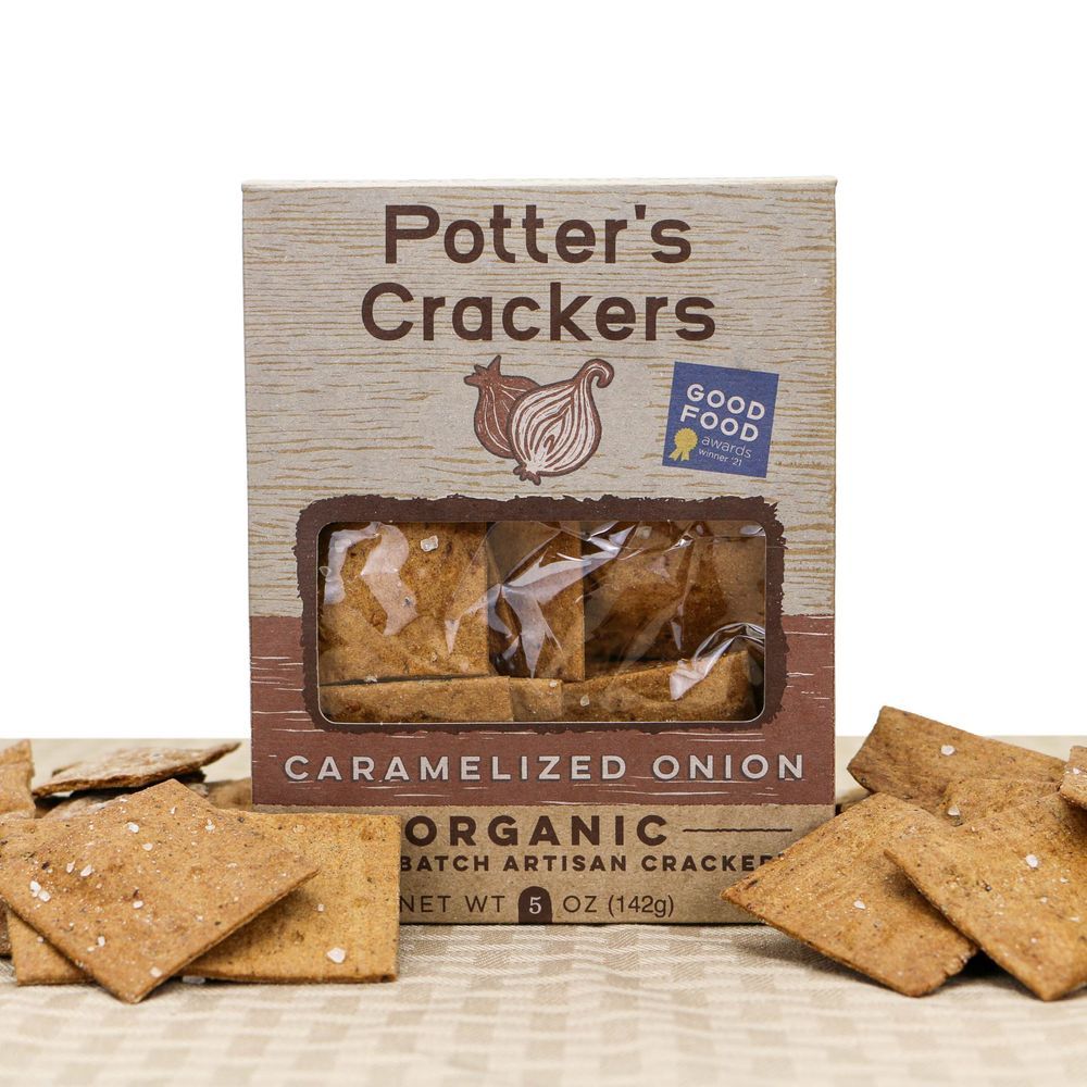 Potters Organic Caramelized Onion Crackers, 5 Ounce -- 12 Per Case