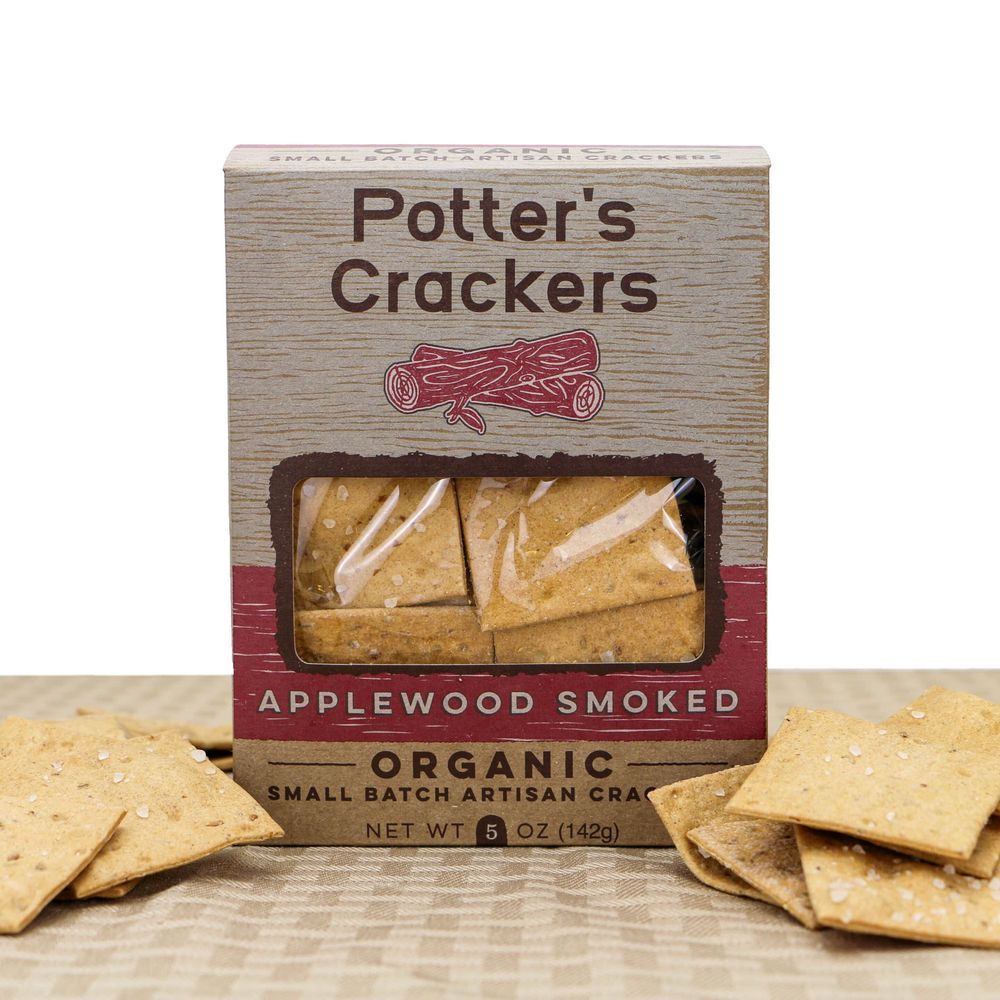 Potters Organic Applewood Smoked Crackers, 5 Ounce -- 12 Per Case