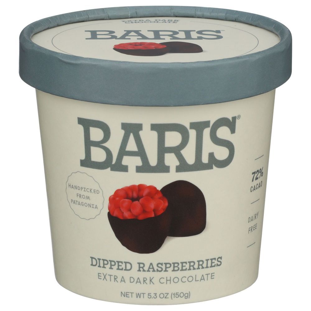 Baris Extra Dark Chocolate Covered Raspberries, 5.3 Ounce -- 8 Per Case