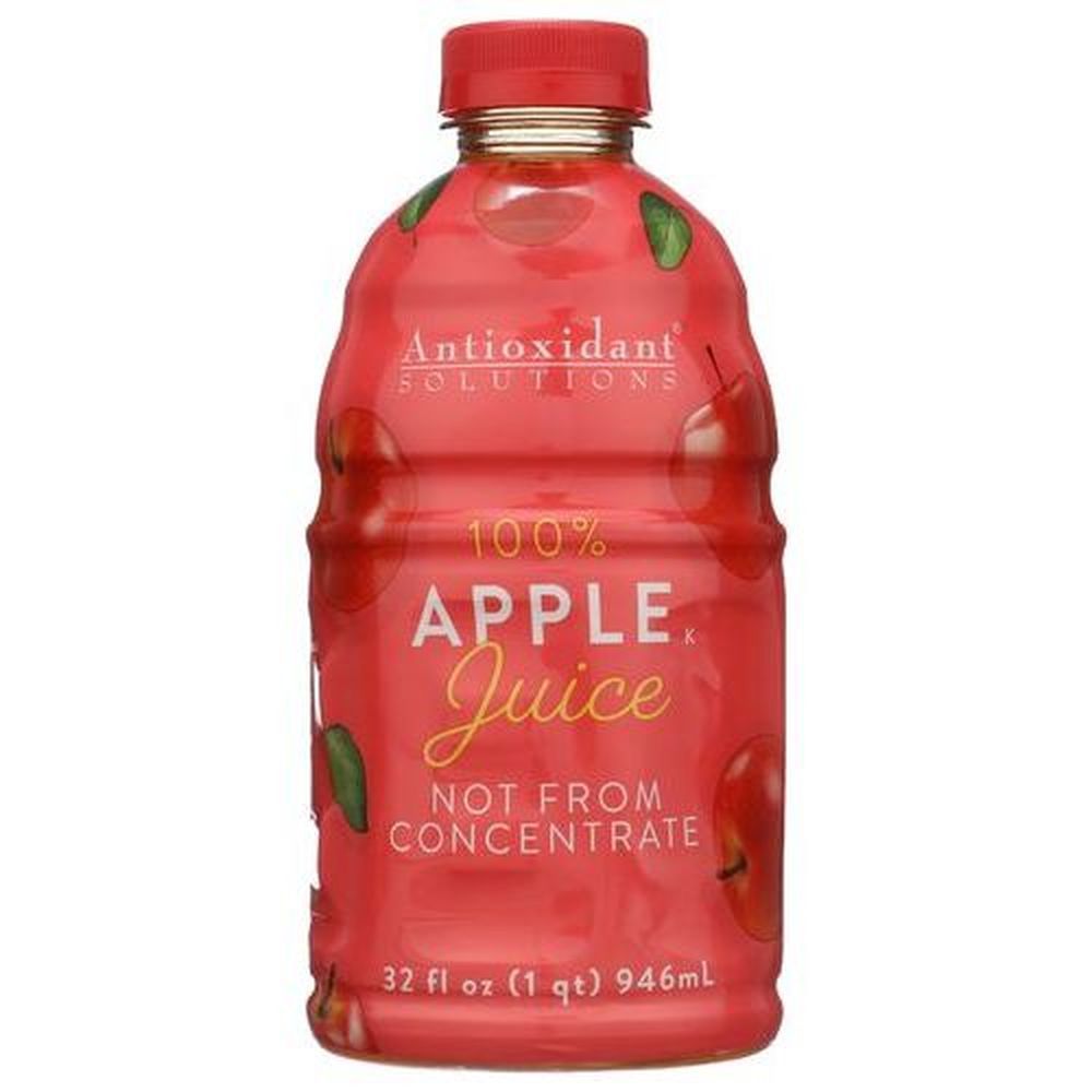 Antioxidant Solutions 100 Percent Apple Juice, 32 Fluid Ounce -- 6 Per Case