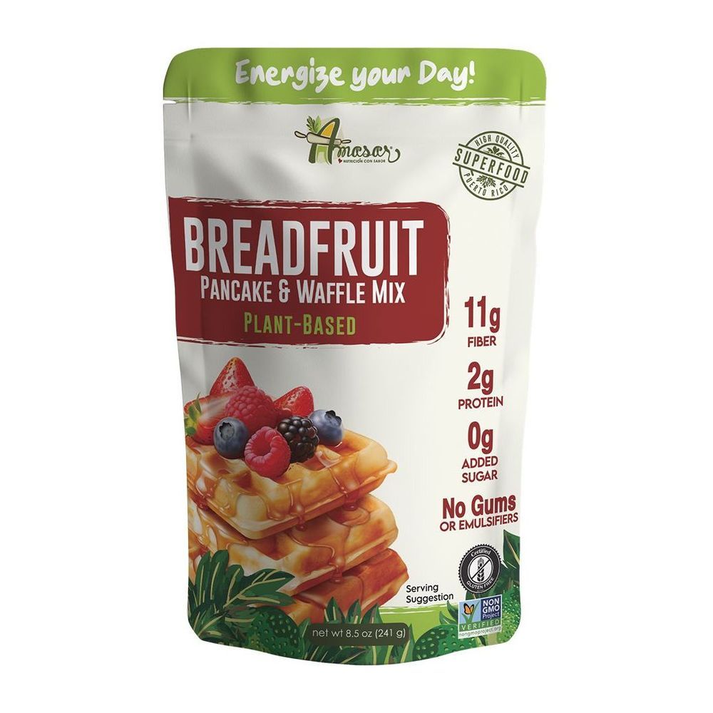Amasar Breadfruit Pancake And Waffle Mix, 8.5 Ounce -- 6 Per Case