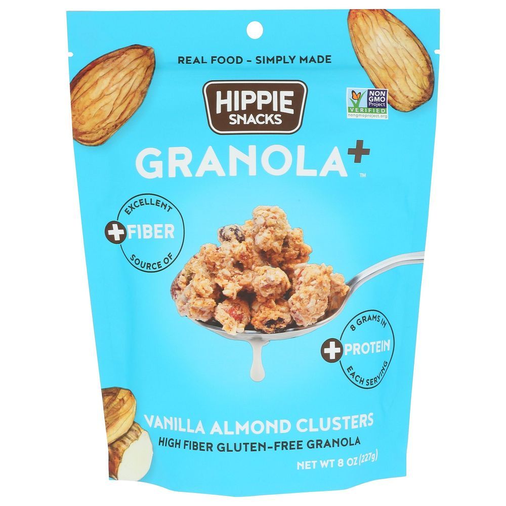 Hip​pie Snacks Vanilla Almond Granola Clusters, 8 Ounce -- 12 Per Case