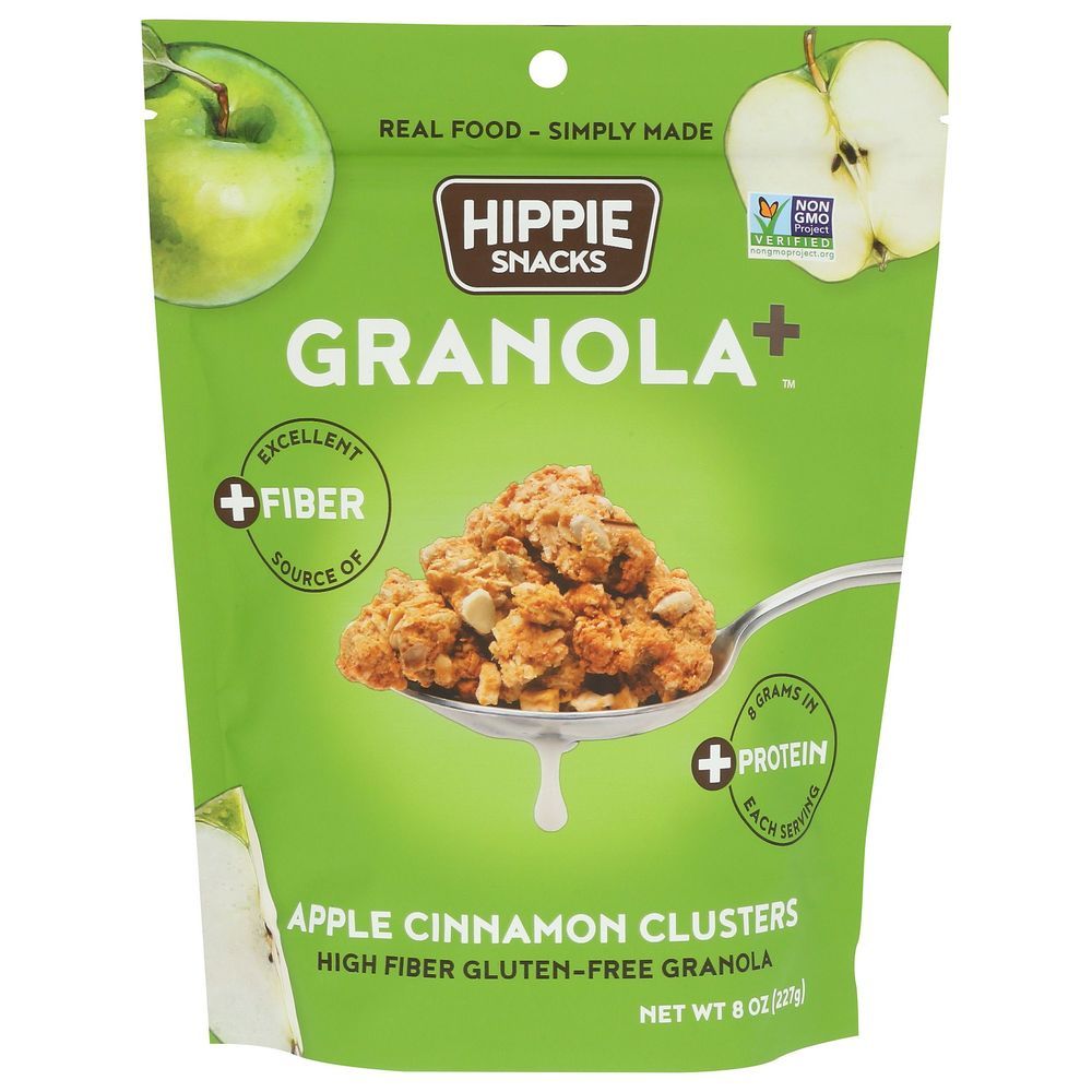 Hippie Snacks Apple Cinnamon Granola Clusters, 8 Ounce -- 12 Per Case