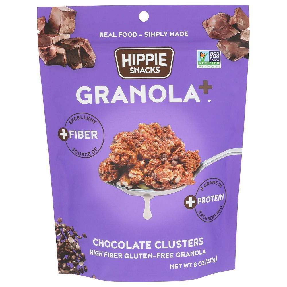Hip​pie Snacks Chocolate Granola Clusters, 8 Ounce -- 12 Per Case