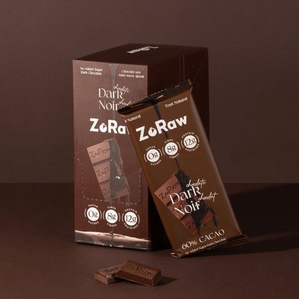 Zoraw Protein Dark Chocolate Bar, 1.8 Ounce -- 12 Per Case