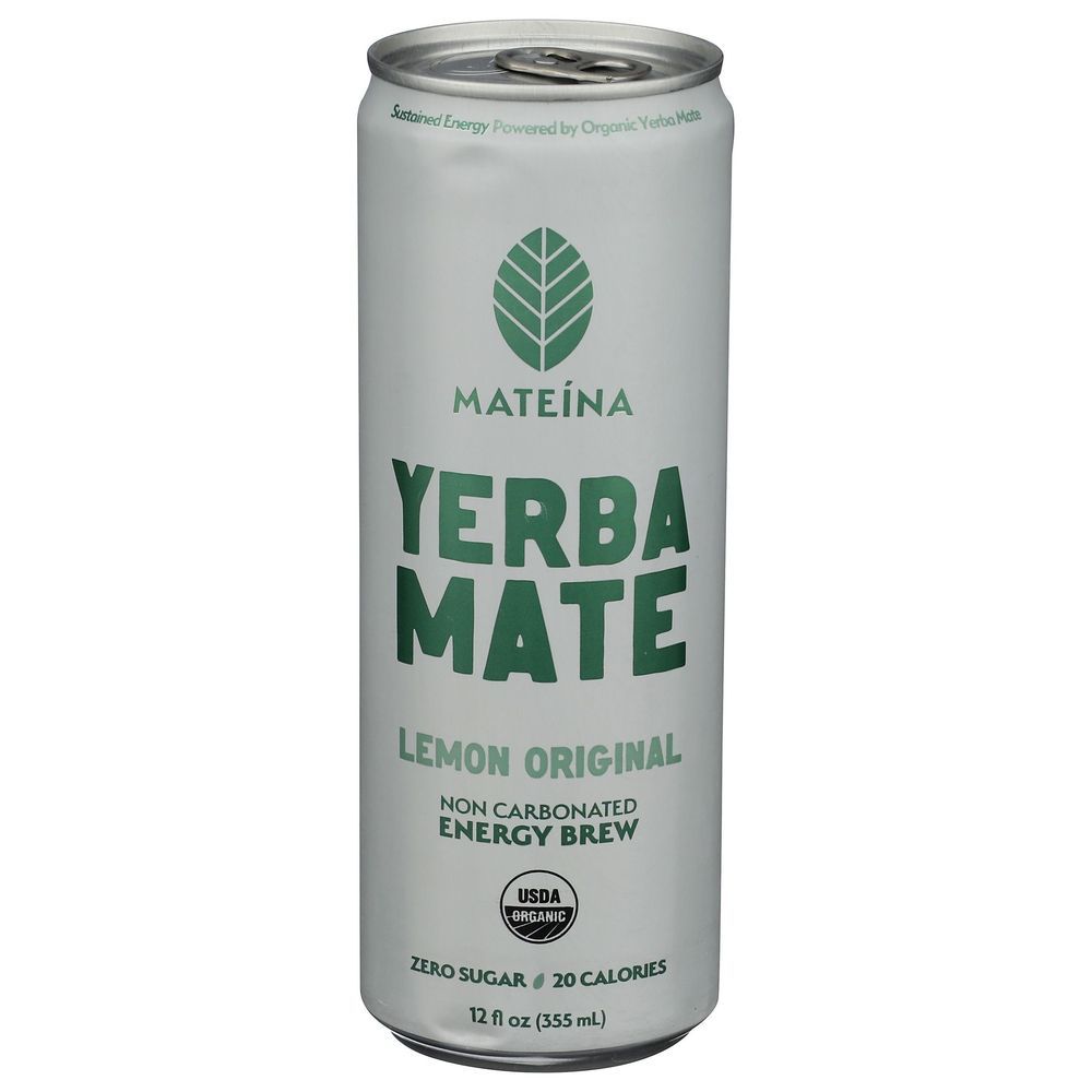 Mateina Organic Lemon Original Energy Brew, 12 Fluid Ounce -- 12 Per Case