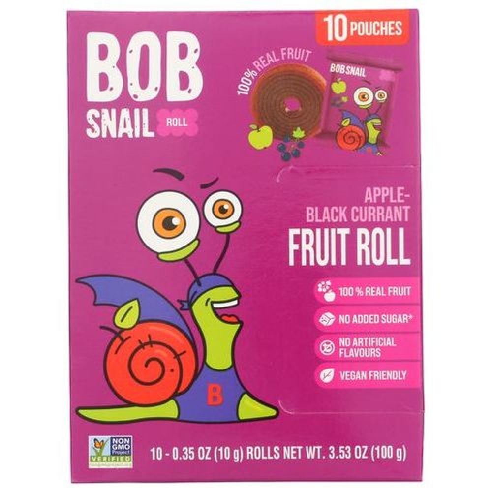 Bob Snail Apple Black Currant Fruit Rolls, 10 Count -- 5 Per Case