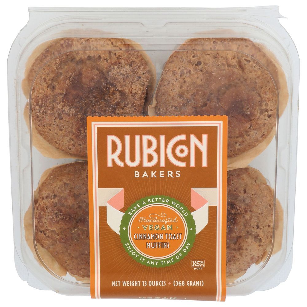 Rubicon Bakers Vegan Cinnamon Toast Muffins, 13 Ounce -- 12 Per Case