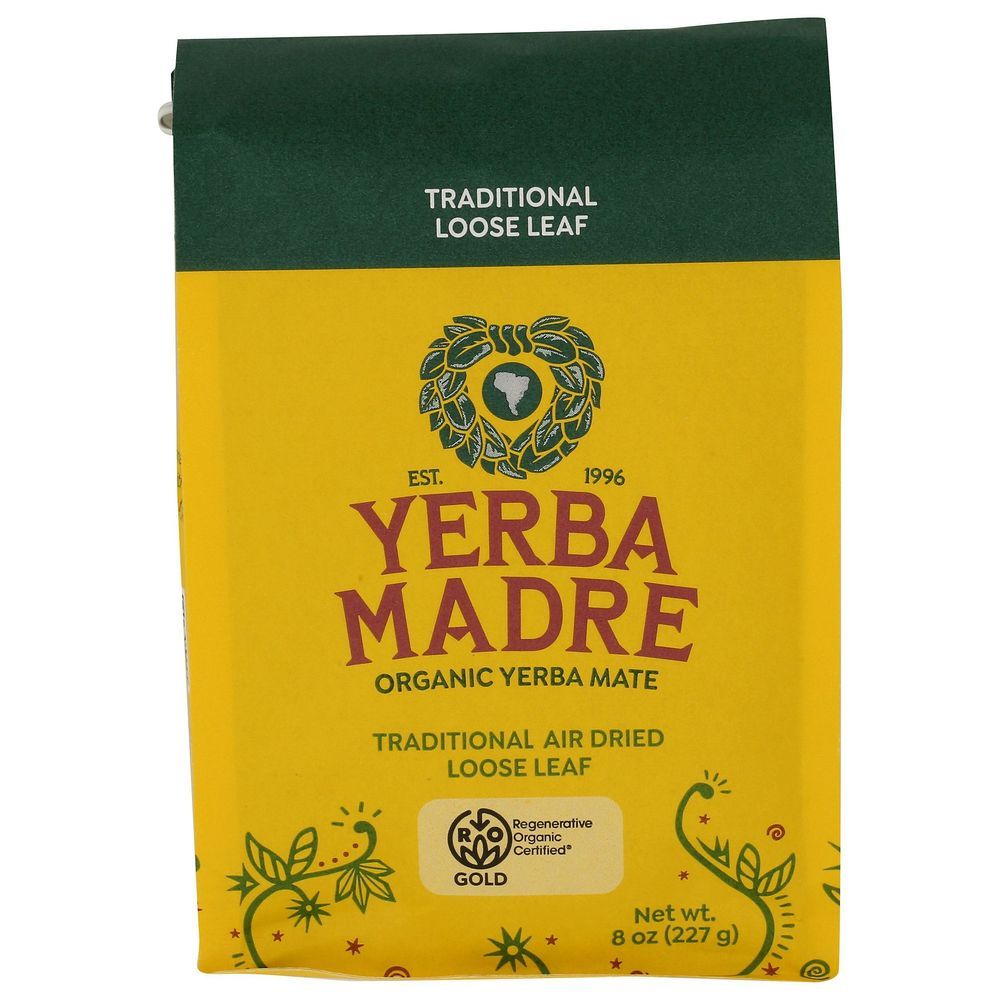 Yerba Madre Organic Traditional Loose Leaf Yerba Mate, 8 Ounce -- 6 Per Case
