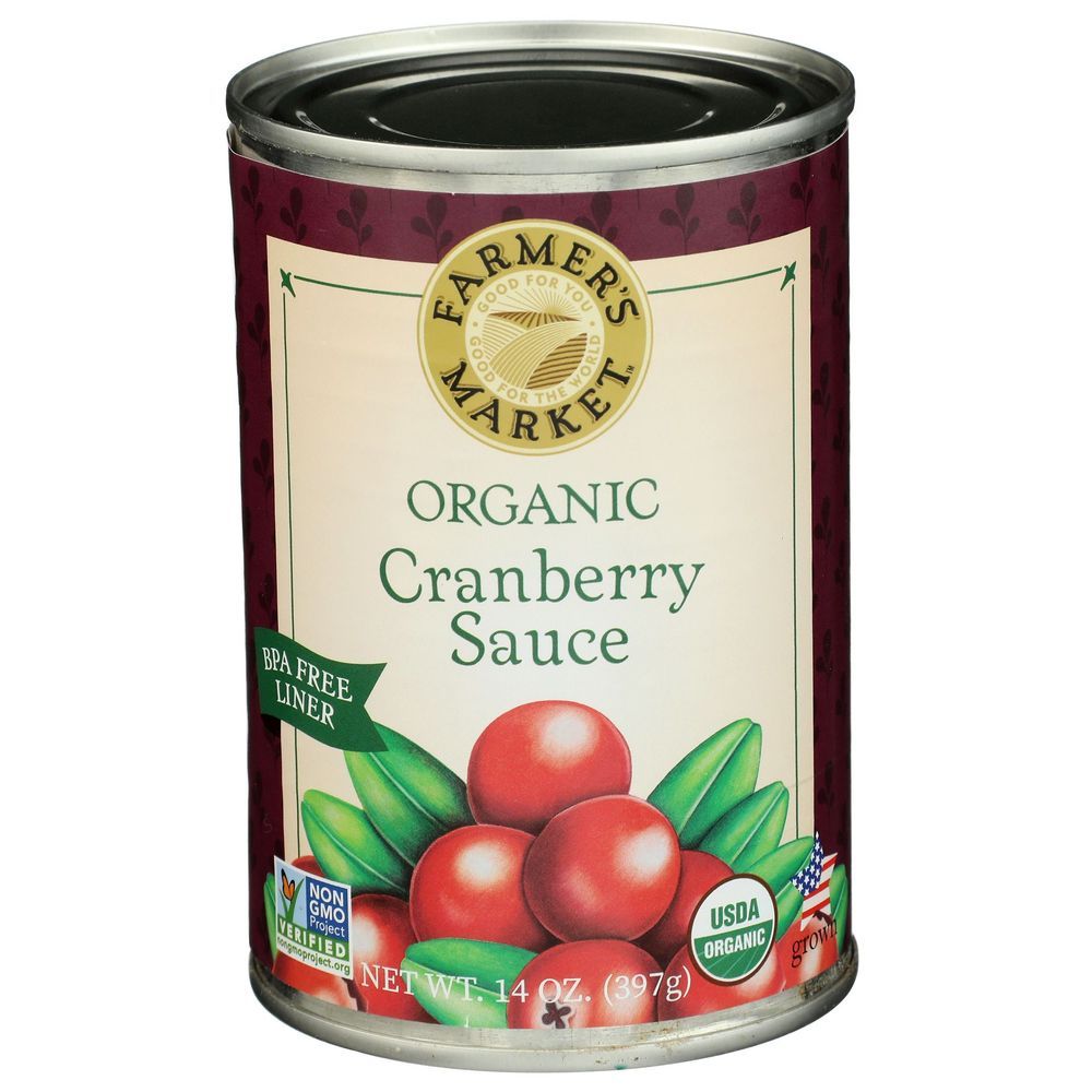Farmer's Market Organic Cranberry Sauce, 14 Ounce -- 12 Per Case