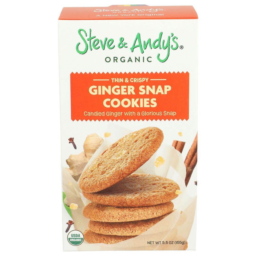 Steve And Andys Organic Gluten Free Ginger Snap Cookie, 5.5 Ounce -- 6 Per Case