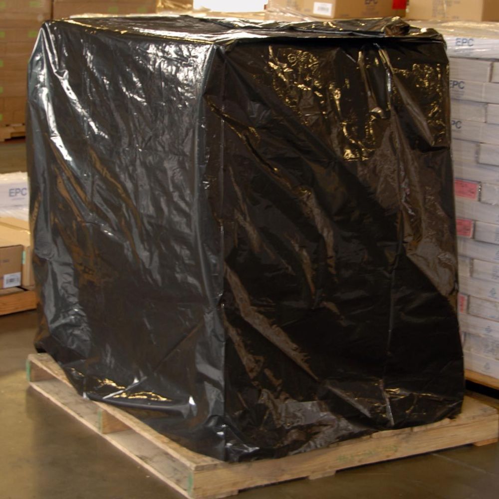 Elkay Plastics 51 X 49 X 73 Inch Black 3 Mil Ldpe Pallet Cover With Uvi Additive, 50 Count