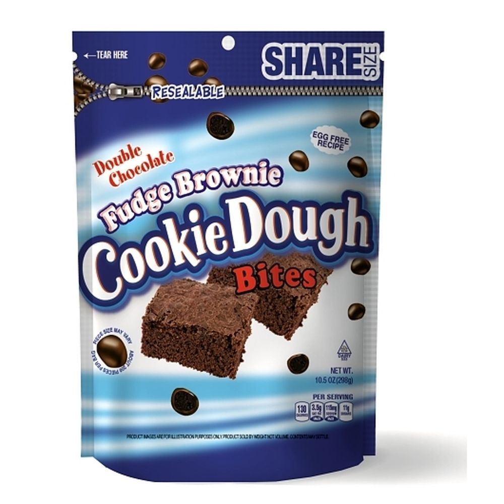 Cookie Dough Bites - Double Chocolate Fudge Brownie, 10.5 Ounce -- 8 Per Case