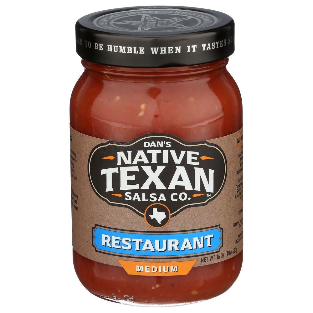 Native Texan Medium Restaurant Style Salsa, 16 Ounce -- 6 Per Case