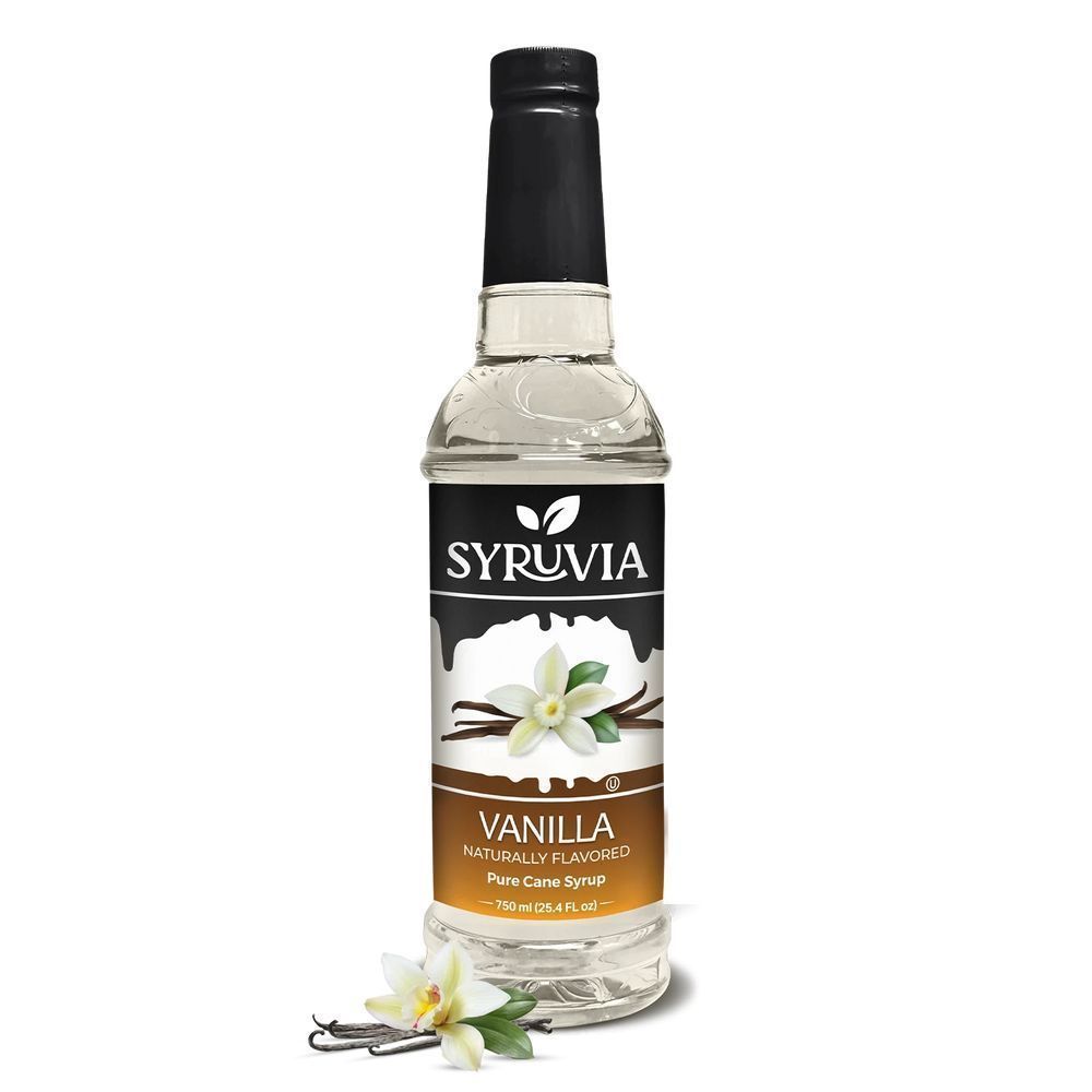 Syruvia Vanilla Flavored Coffee Syrup For Drinks, Lattes, And Desserts, 25.4 Fluid Ounce -- 6 Per Case
