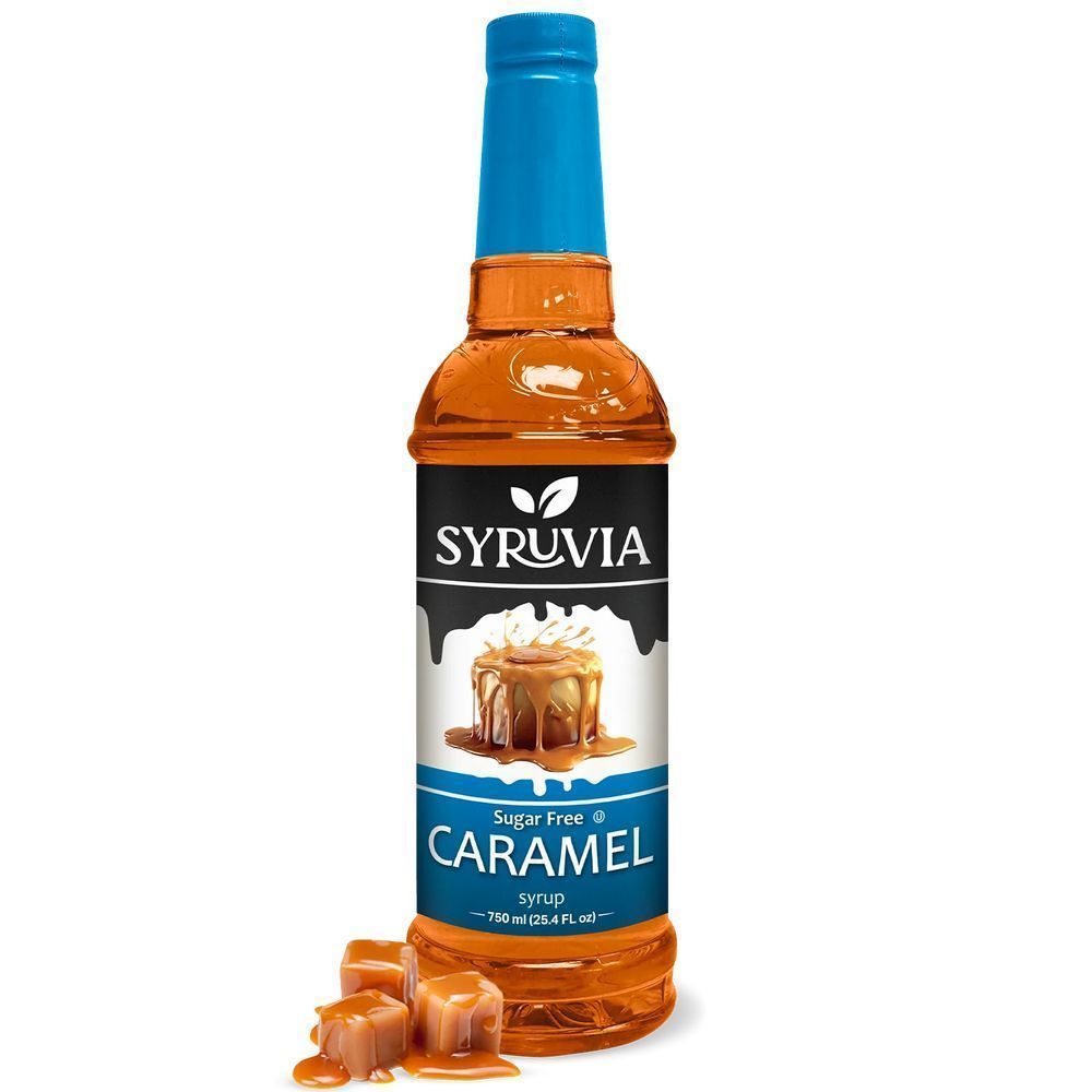 Syruvia Sugar Free Caramel Flavored Coffee Syrup For Drinks, Lattes, And Desserts, 25.4 Fluid Ounce -- 6 Per Case