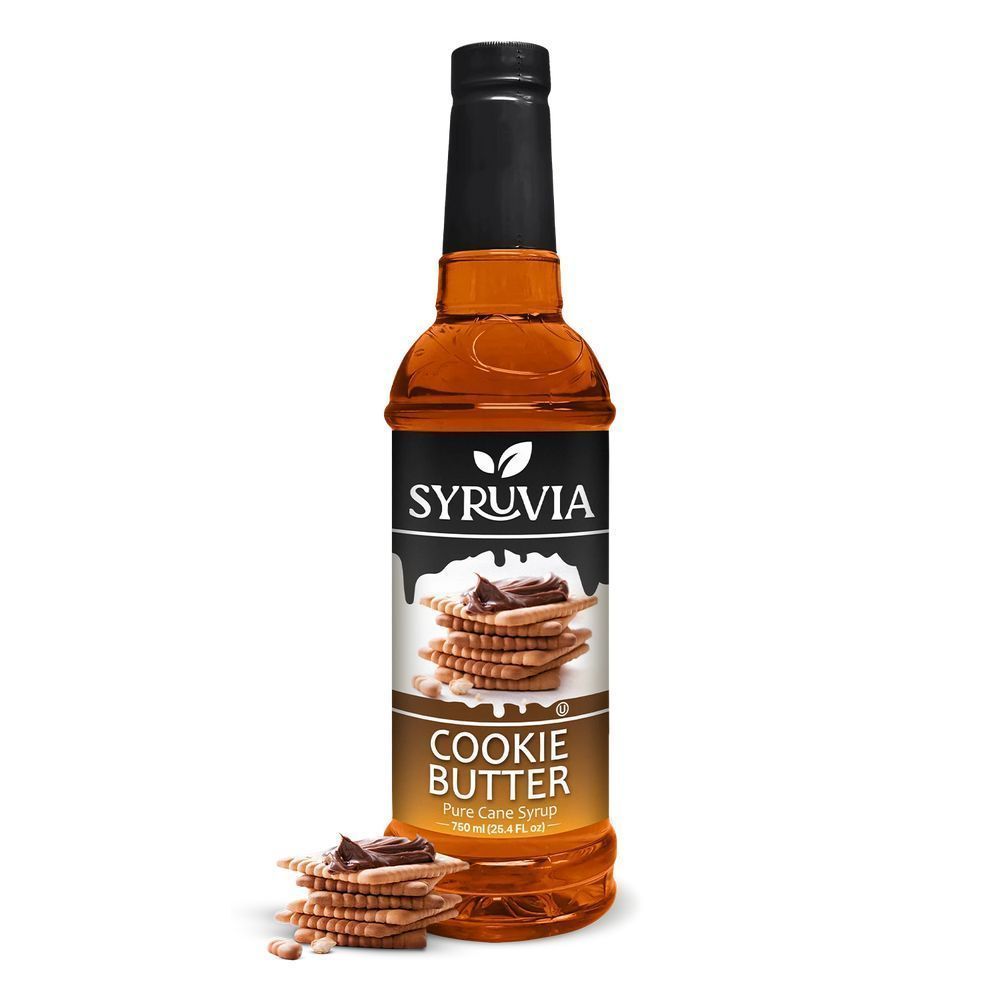 Syruvia Cookie Butter Flavored Coffee Syrup For Drinks, Lattes, And Desserts, 25.4 Fluid Ounce -- 6 Per Case