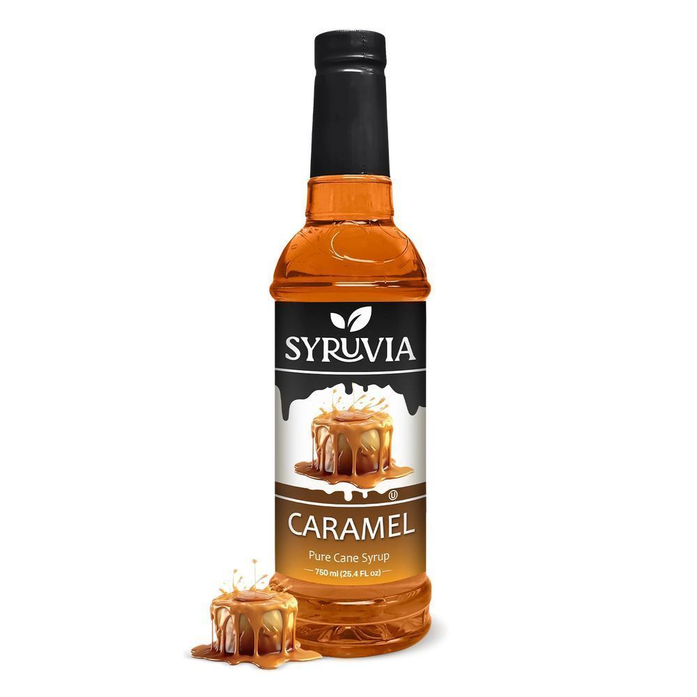 Syruvia Caramel Flavored Coffee Syrup For Drinks, Lattes, And Desserts, 25.4 Fluid Ounce -- 6 Per Case