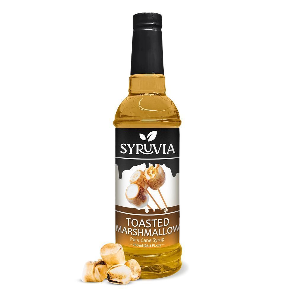 Syruvia Toasted Marshmallow Flavored Coffee Syrup For Drinks, Lattes, And Desserts, 25.4 Fluid Ounce -- 6 Per Case