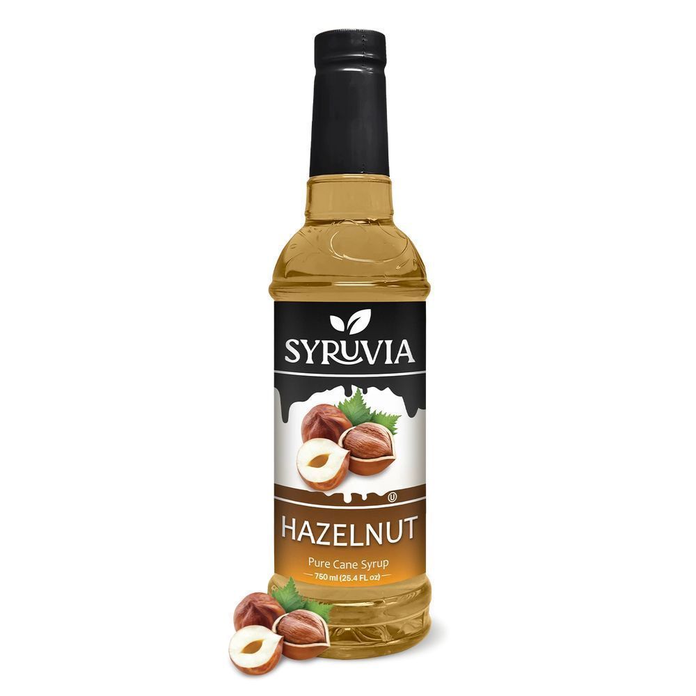 Syruvia Hazelnut Flavored Coffee Syrup For Drinks, Lattes, And Desserts, 25.4 Fluid Ounce -- 6 Per Case