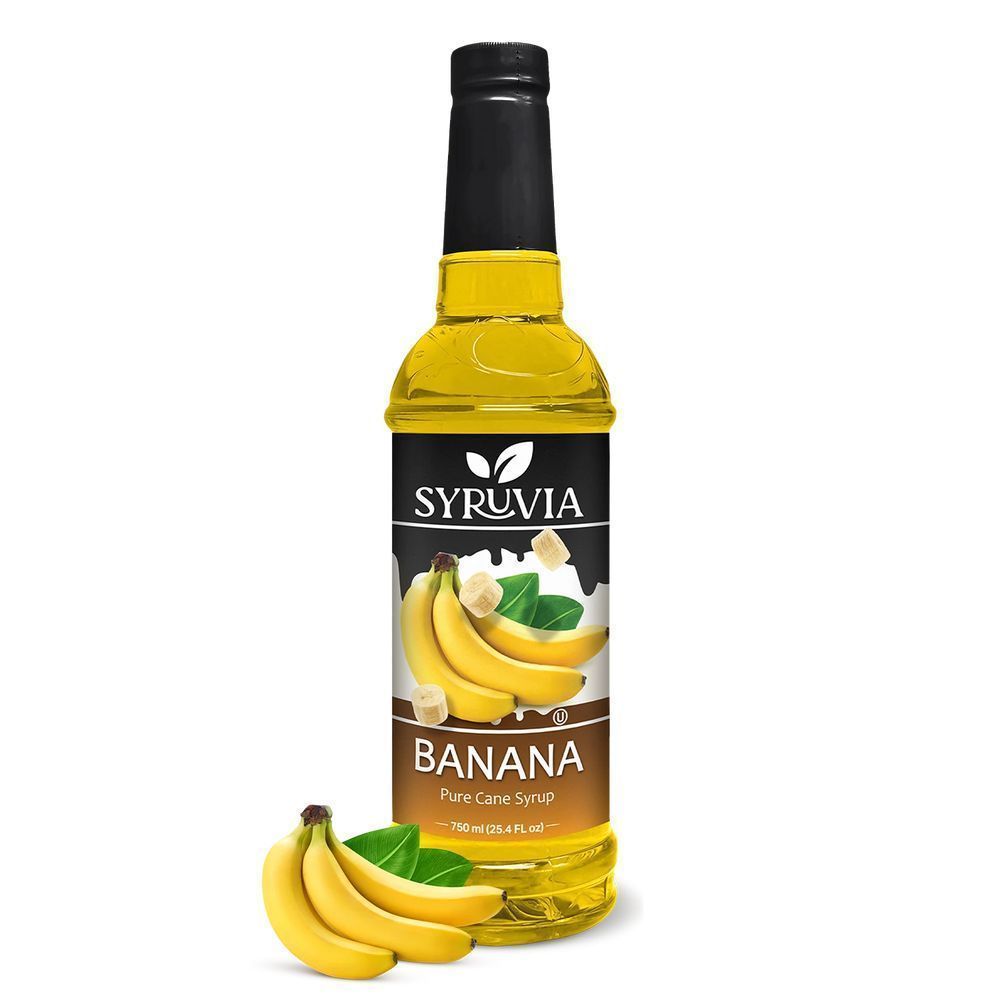 Syruvia Banana Flavored Syrup For Drinks, Lattes, And Desserts, 25.4 Fluid Ounce -- 6 Per Case
