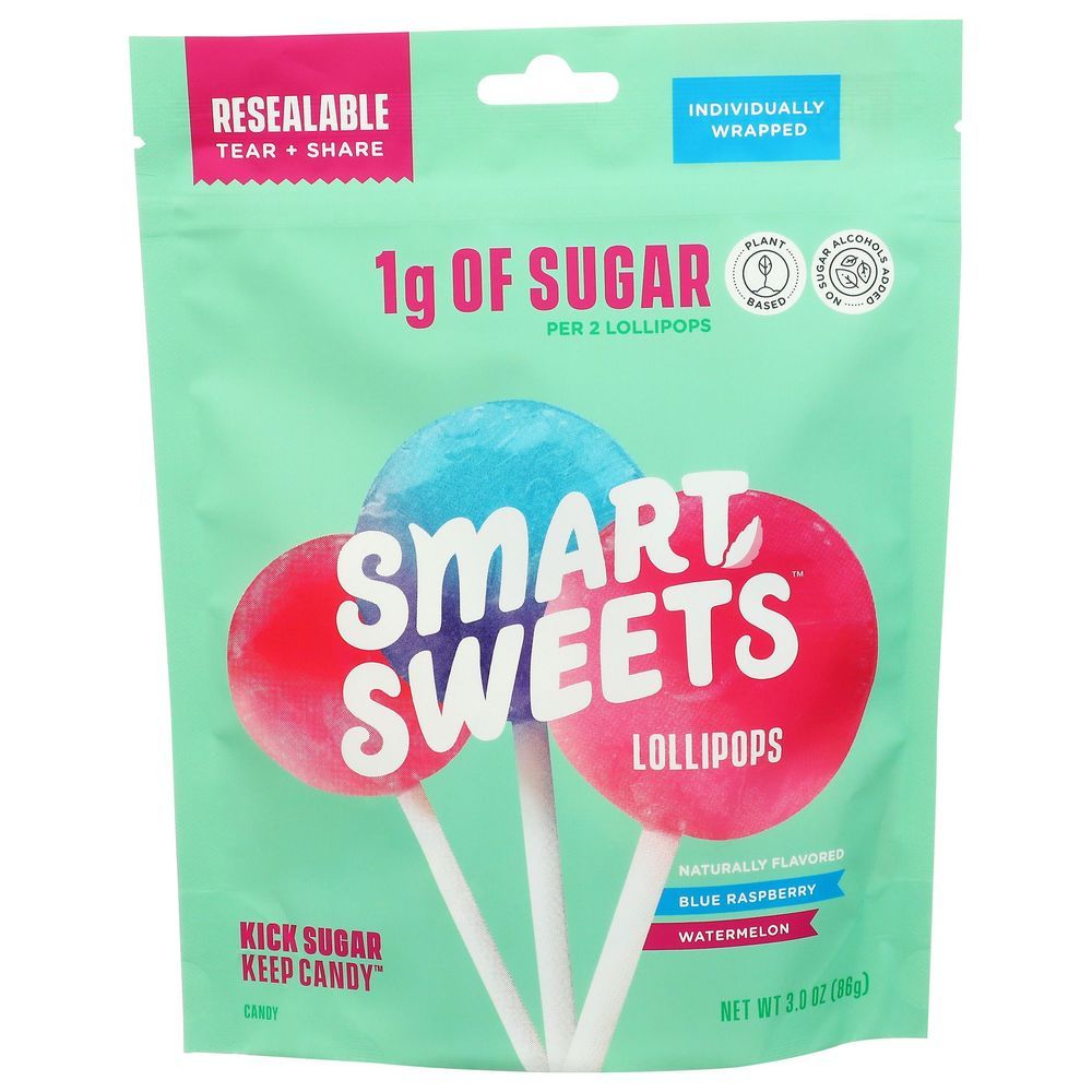 Smartsweets Lollipops, 3 Ounce -- 10 Per Case