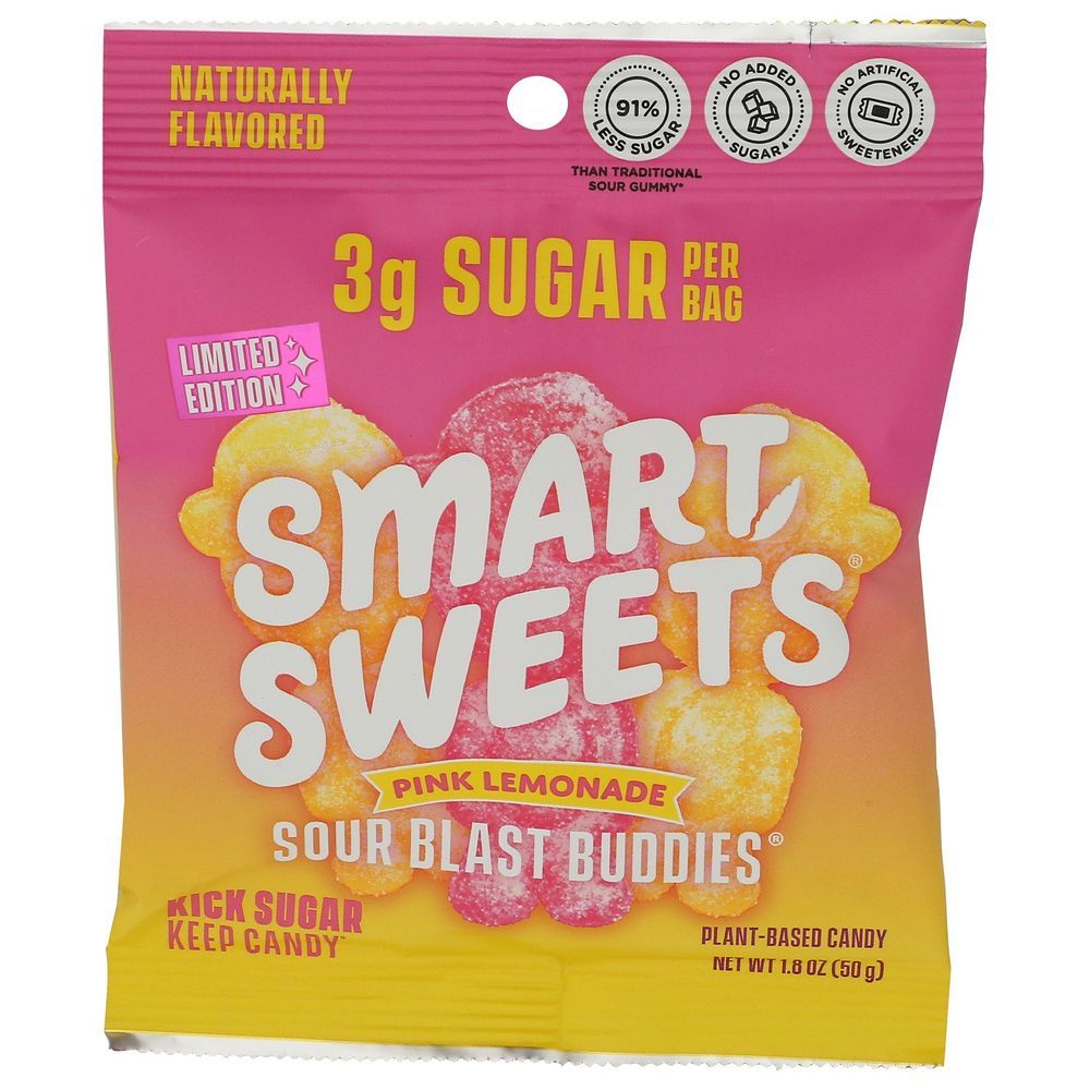Smartsweets Sour Blast Buddies Pink Lemonade Gummy Candy, 1.8 Ounce -- 14 Per Case