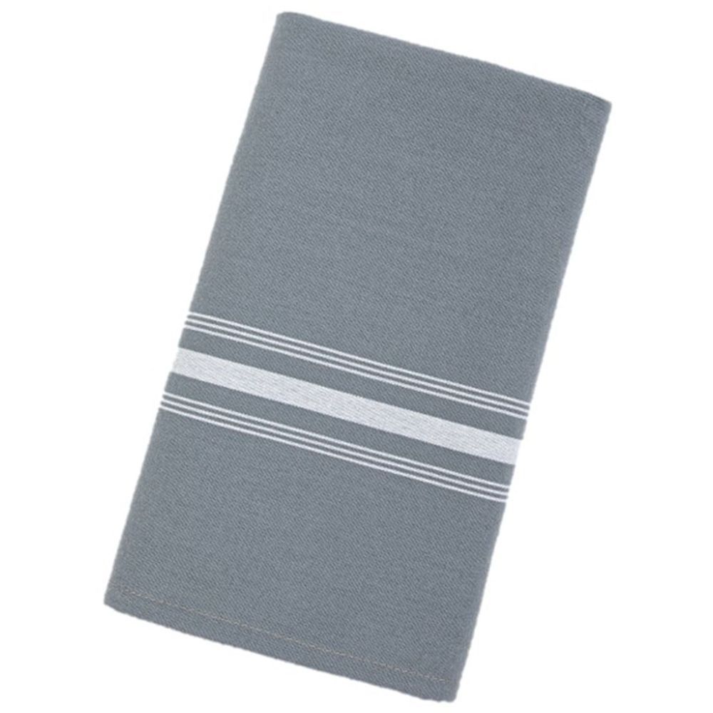 Ctc Bistro Spun Poly Dark Grey Stripe Reverse Napkin, 18 X 22 Inch -- 25 Per Case