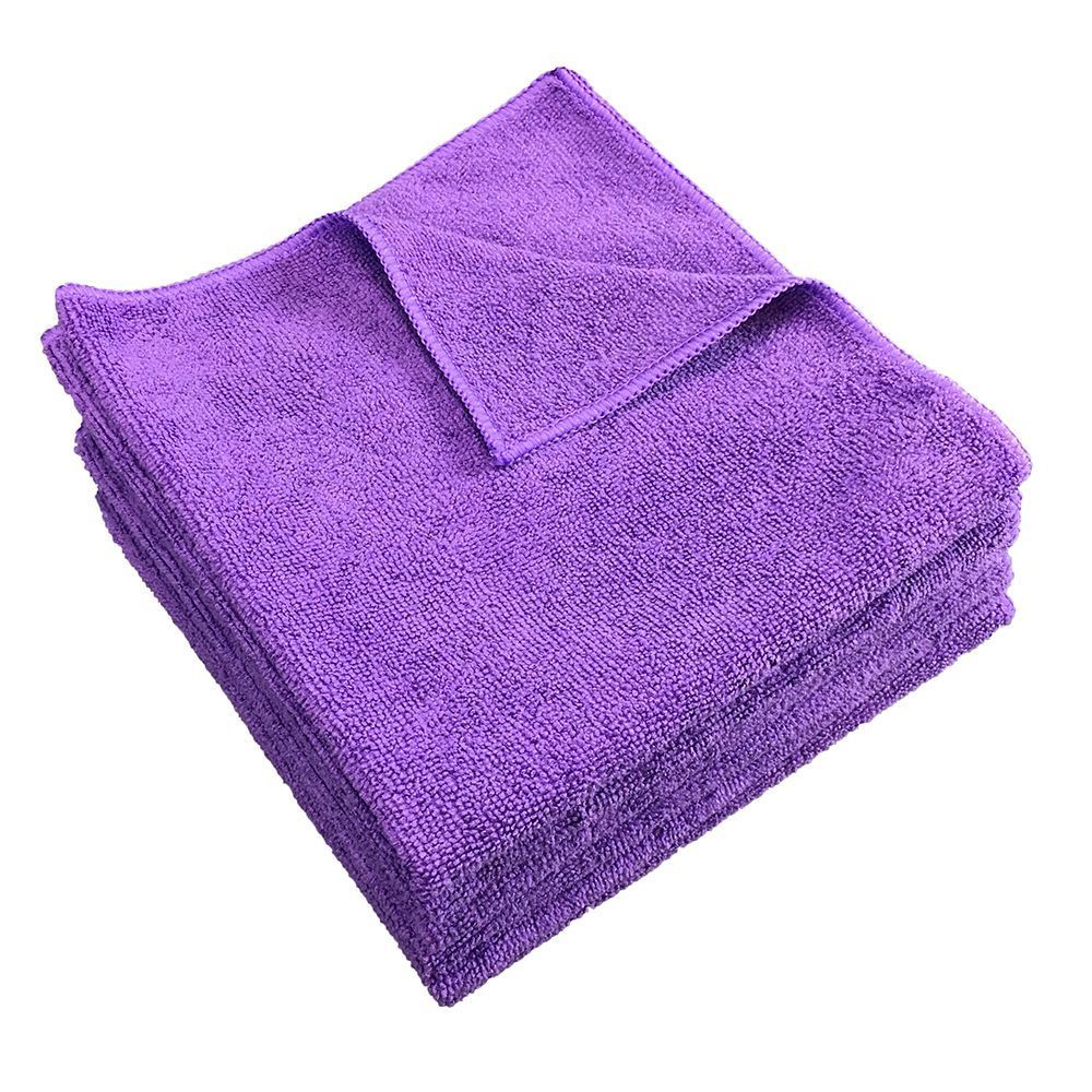 Ctc Purple 275 Gsm Microfiber Terry Cloth, 16 X 16 Inch -- 12 Per Case