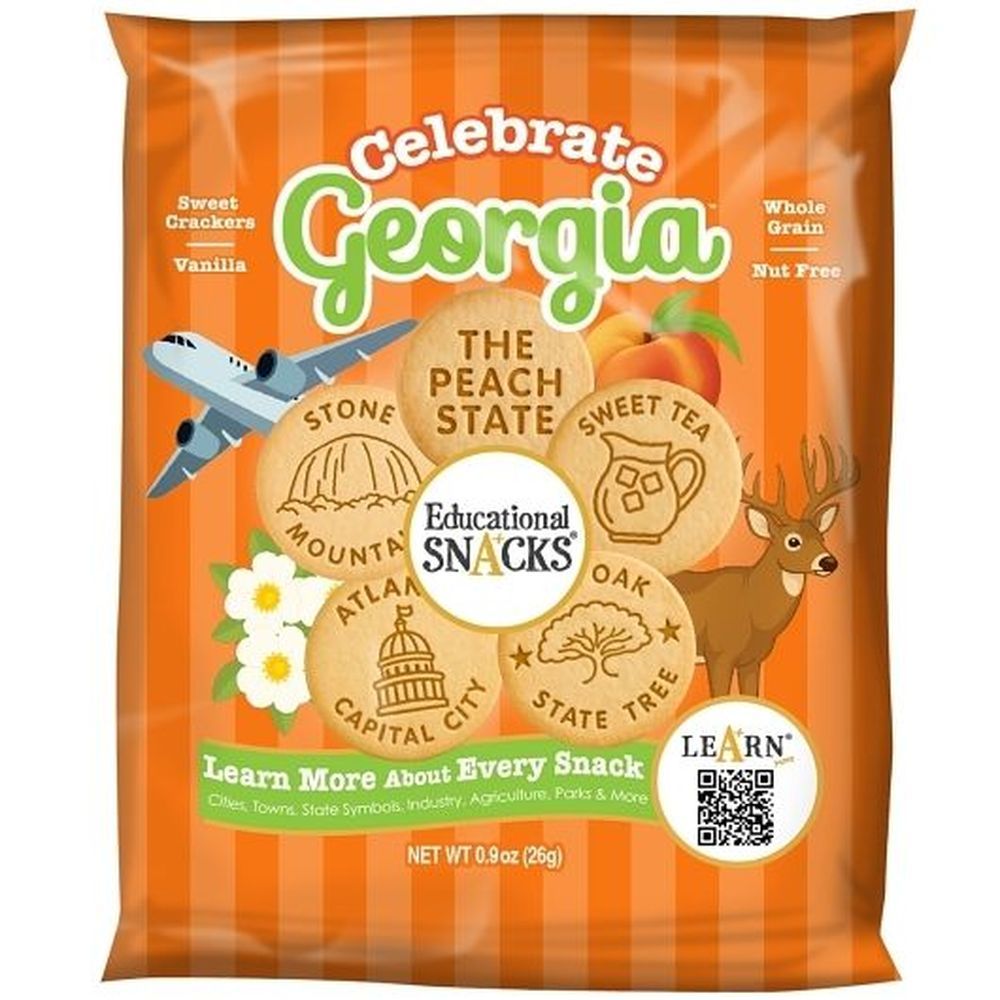 Educational Snacks Celebrate Georgia Vanilla Crackers, 0.9 Ounce -- 120 Per Case