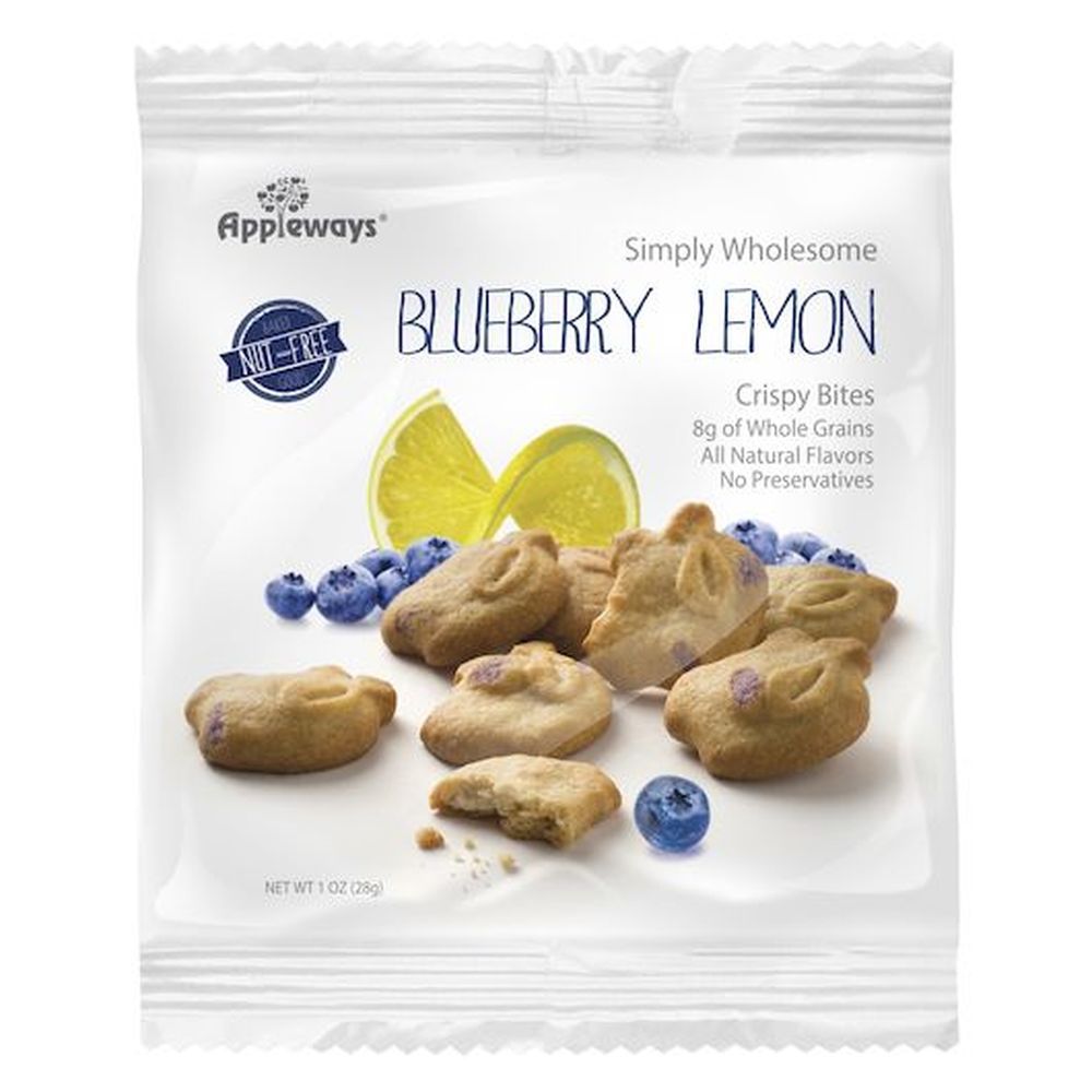 Appleways Whole Grain Blueberry Lemon Crispy Bites, 1 Ounce -- 108 Per Case