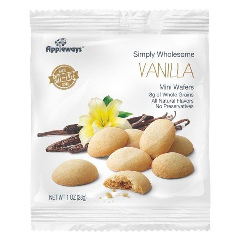 Appleways Whole Grain Vanilla Wafers, 1 Ounce -- 108 Per Case