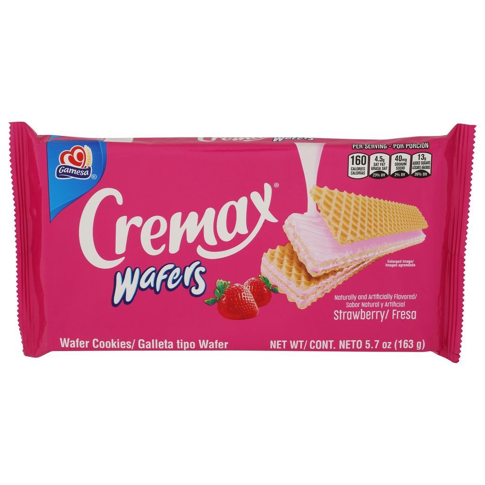 Gamesa Cremax Strawberry Wafers, 5.7 Ounce -- 19 Per Case