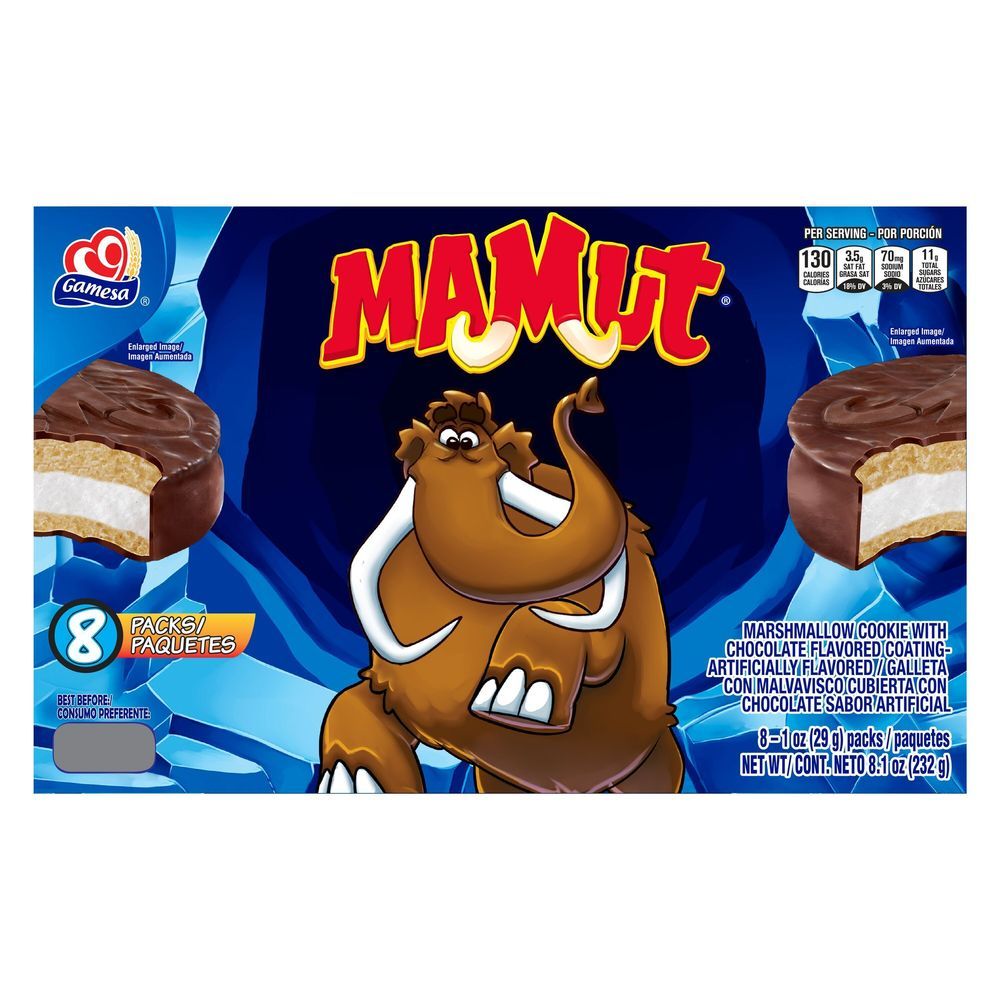 Gamesa Mamut Large Marshmallow Cookies, 8.1 Ounce -- 12 Per Case