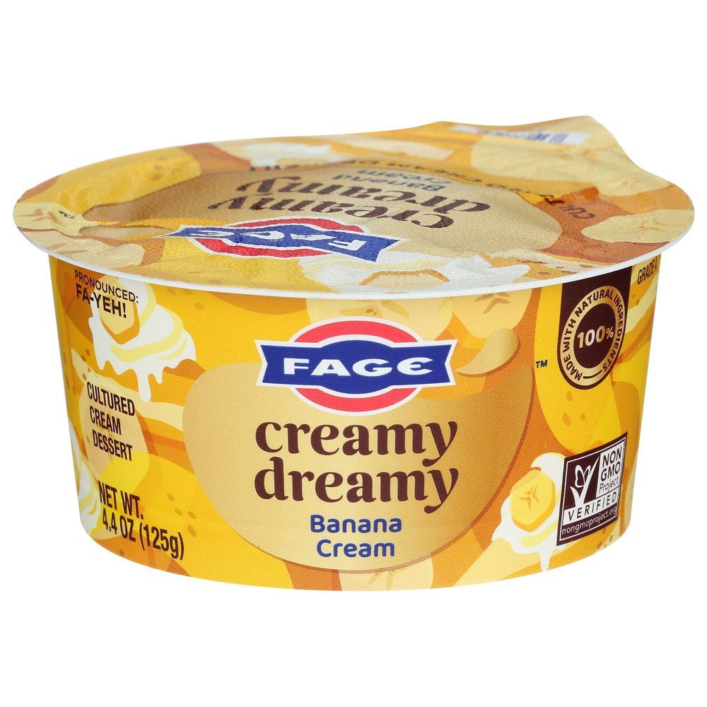 Fage Creamy Dreamy Banana Cream Cultured Cream Dessert, 4.4 Ounce -- 12 Per Case