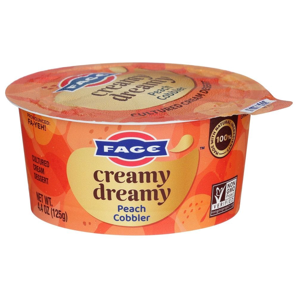 Fage Creamy Dreamy Peach Cobbler Cultured Cream Dessert, 4.4 Ounce -- 12 Per Case
