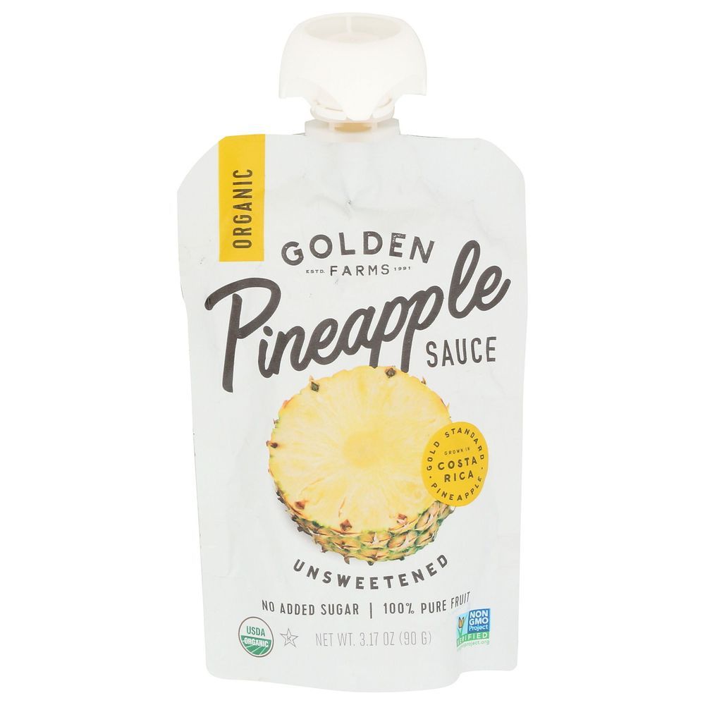 Golden Farms Organic Unsweetened Pineapple Sauce, 3.17 Ounce -- 8 Per Case