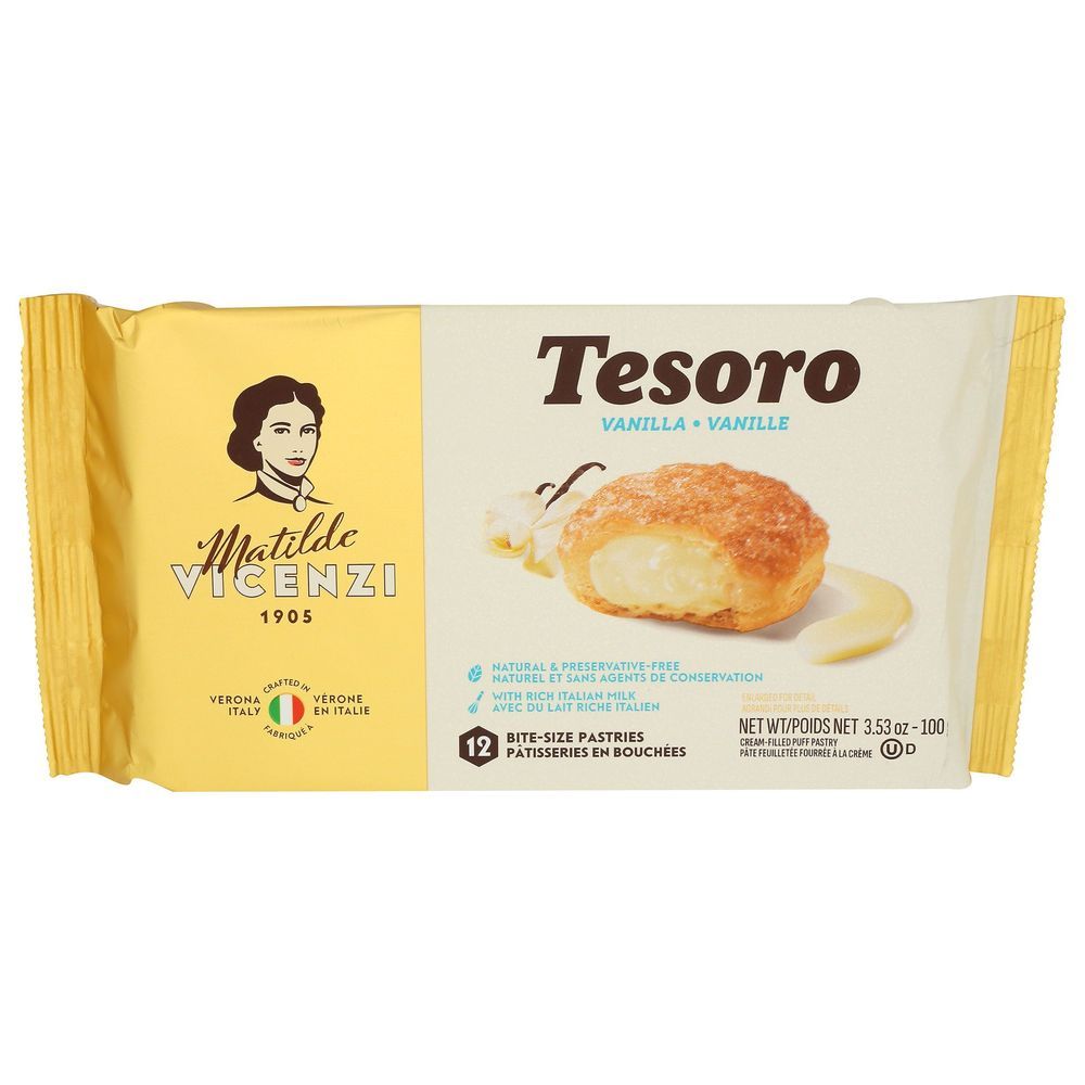 Matilde Vicenzi Vanilla Puff Pastry Cookies, 3.53 Ounce -- 10 Per Case