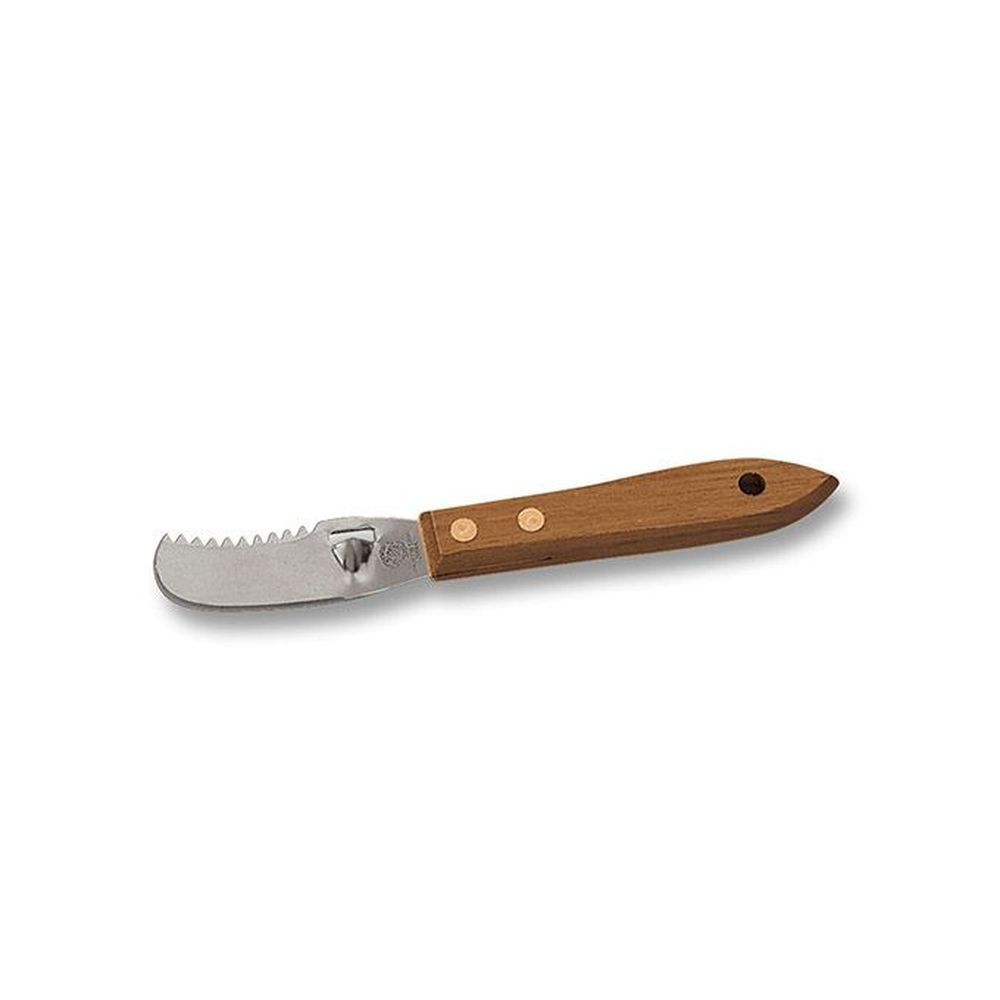 American Metalcraft Steel Lemon Lime Peeler-zester With Wooden Handle, 6 Inch Long