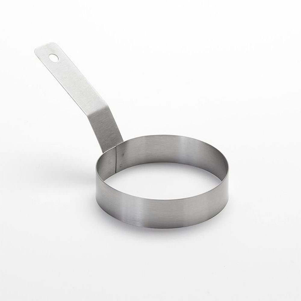 American Metalcraft Stainless Steel Standard Egg Ring With Handle, 4 Inch Dia.