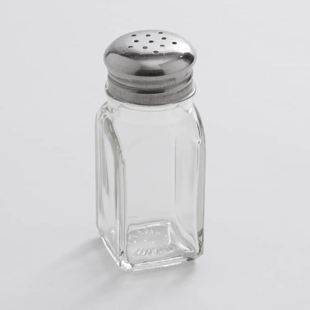 American Metalcraft Glass 2 Ounce Salt And Pepper Shaker With Stainless Steel Mushroom Cap, 4 Inch