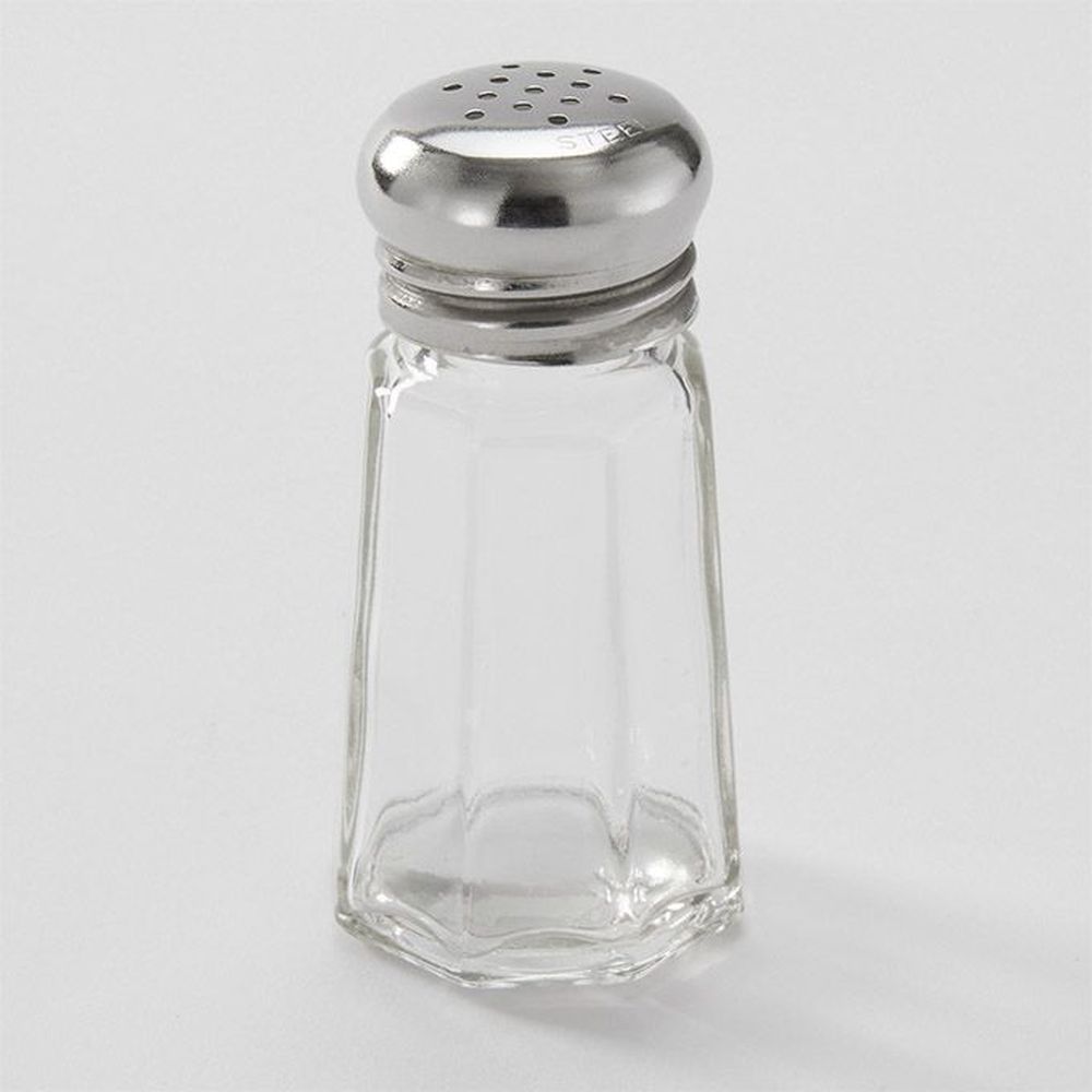 American Metalcraft Glass 1 Ounce Salt And Pepper Shaker With Stainless Steel Mushroom Cap, 3 Inch Height