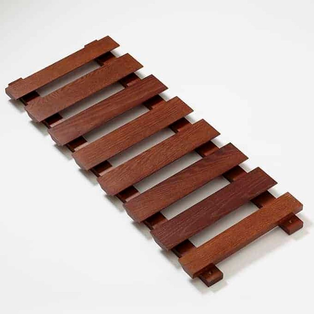 American Metalcraft Walnut Red Oak/iron Glass Rack, 35 X 14 X 1-1/2 Inch